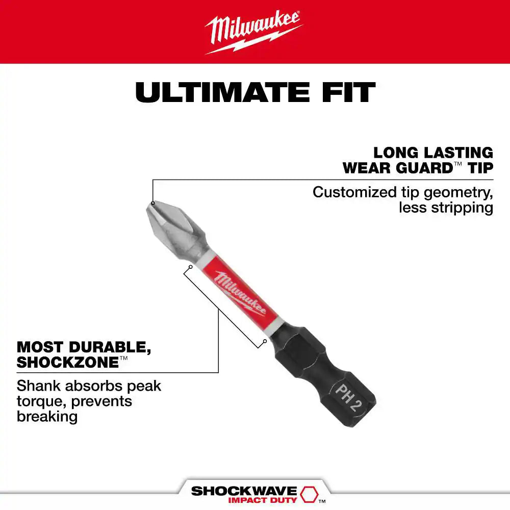 SHOCKWAVE Impact Duty Alloy Steel Screw Driver Bit Set (45-Piece)